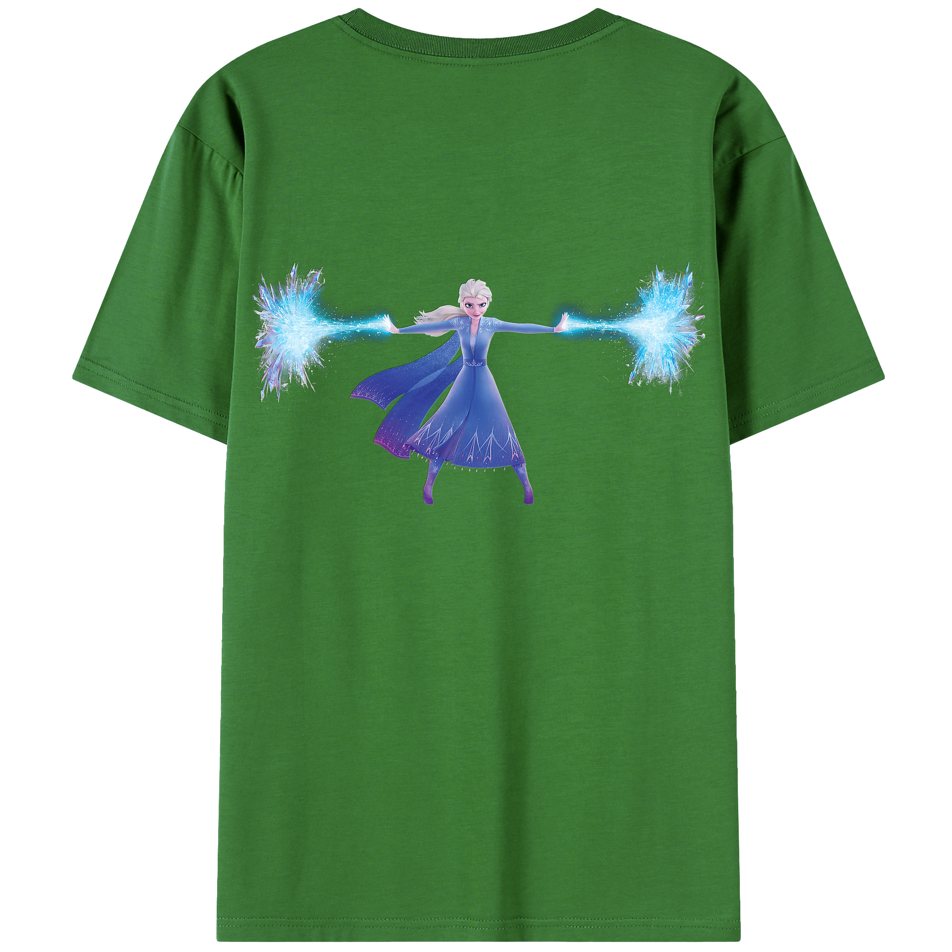 （画像用） アナと雪の女王 アンナ エルサ Frozen Anna Elsa レディース半袖Tシャツ(バックプリント)